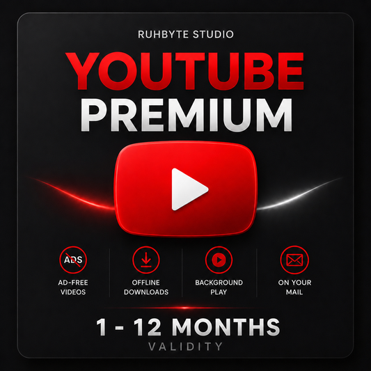 YouTube Premium Subscription (1 - 12 Months)